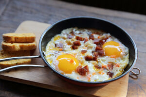 fried egg stuff with hot pan